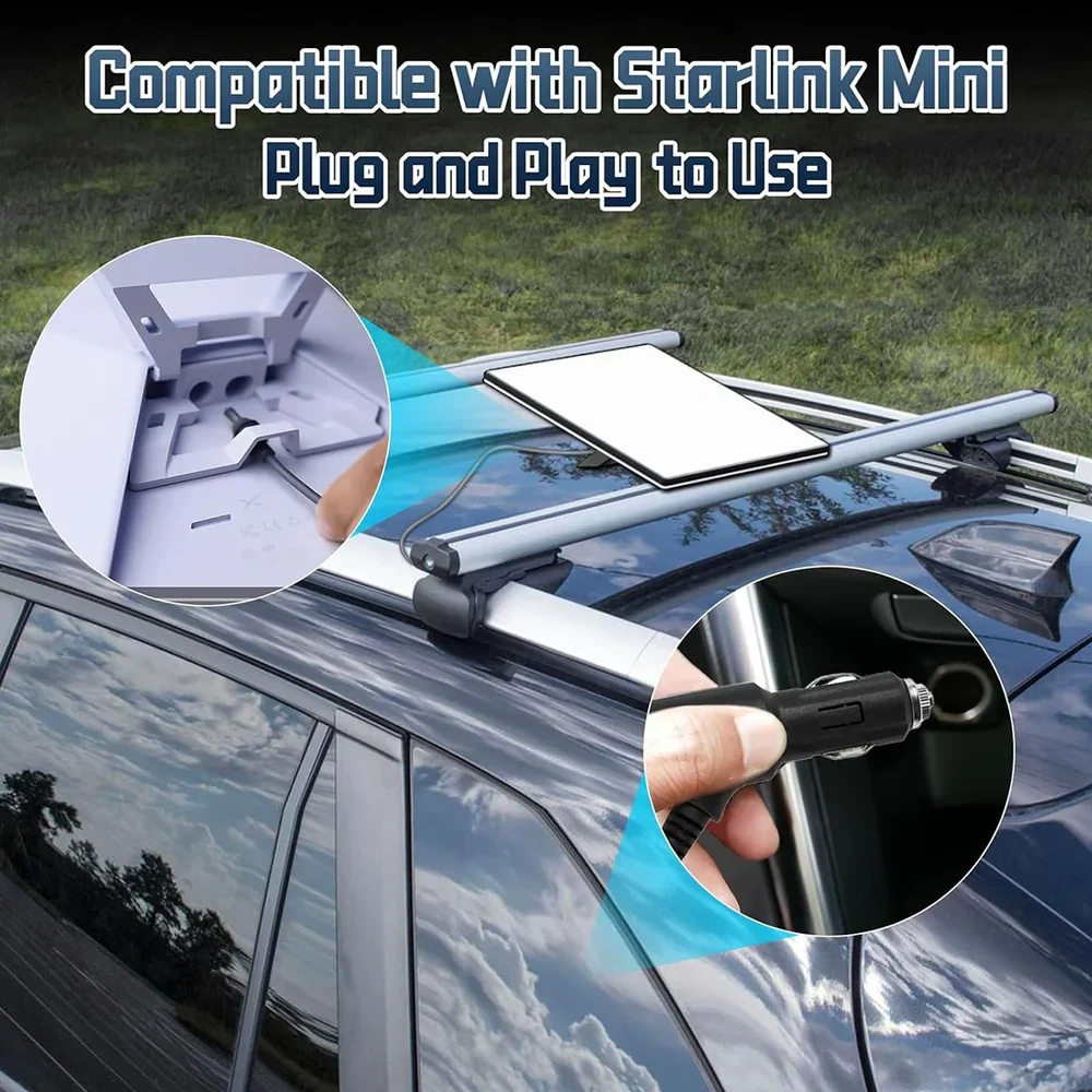 DC tápkábel kapcsolóval Starlink Mini autós eszközhöz