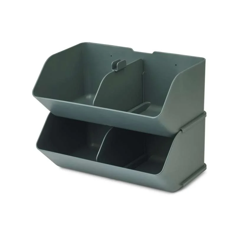 Liewood Rosemary Opbevaringskasse - Medium - 2-pak - Whale Blue