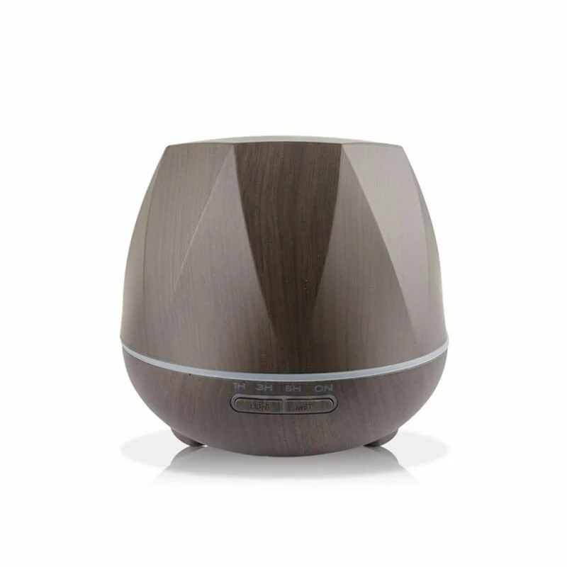 Fa hatású, hexagon alakú, távirányítós aromaterápiás diffúzor, ultrahangos párásító, illatosító, 550 ml, sb