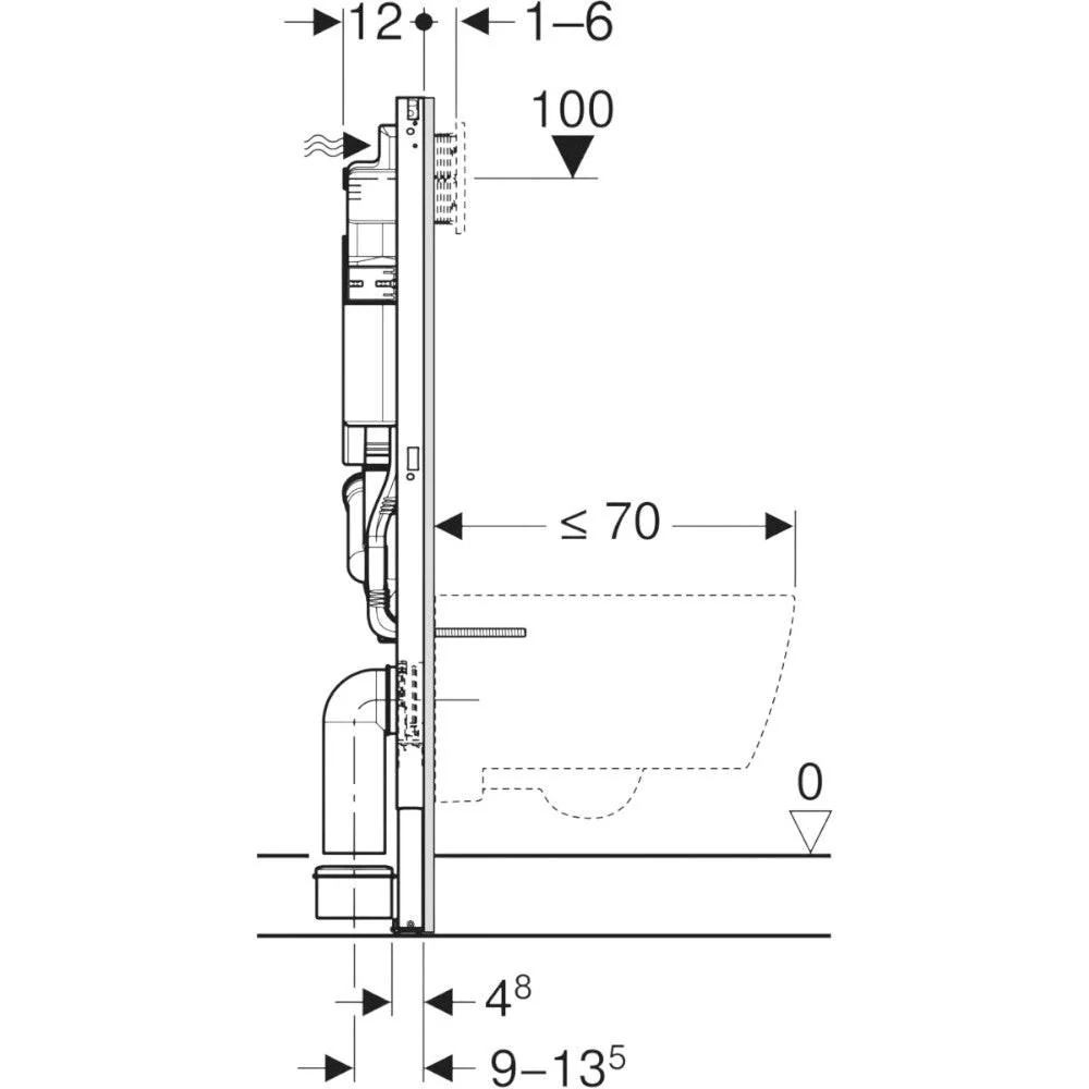 Geberit Duofix WC-tartály szagelszívási lehetőséggel (111.367.00.6)