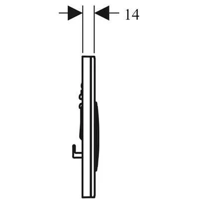 Geberit Sigma21 nyomólap, 2 mennyiséges, fehér-fényes króm (115.884.SI.1)