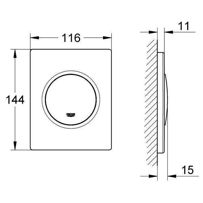 Grohe Nova Cosmopolitan piszoár öblítő nyomólap króm (38804000)