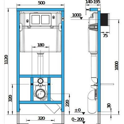Jika Basic Wc System falbaépített modul, fali wc-hez, padlóra szerelhető, állítható (H8956520000001)