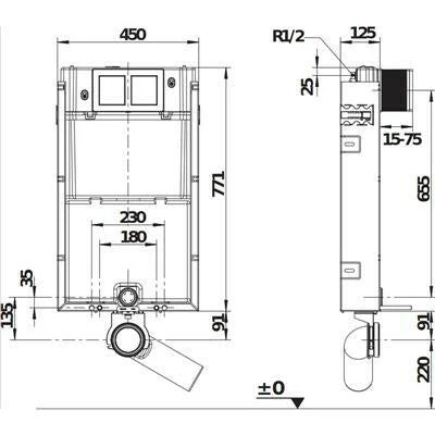 Jika Basic Wc System falbaépített modul, fali wc-hez (H8956510000001)