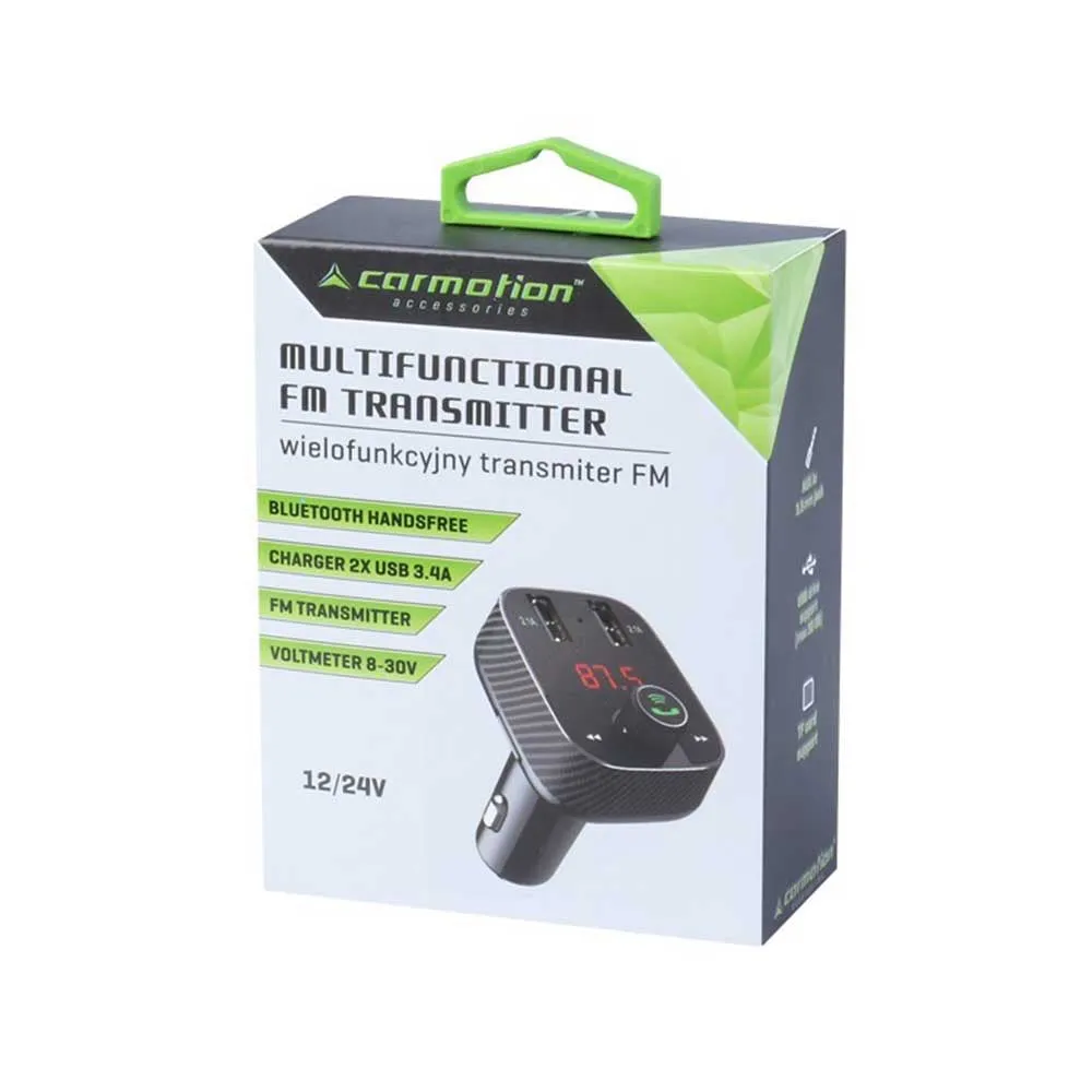 Bluetooth FM transzmitter és töltő szivargyújtós
