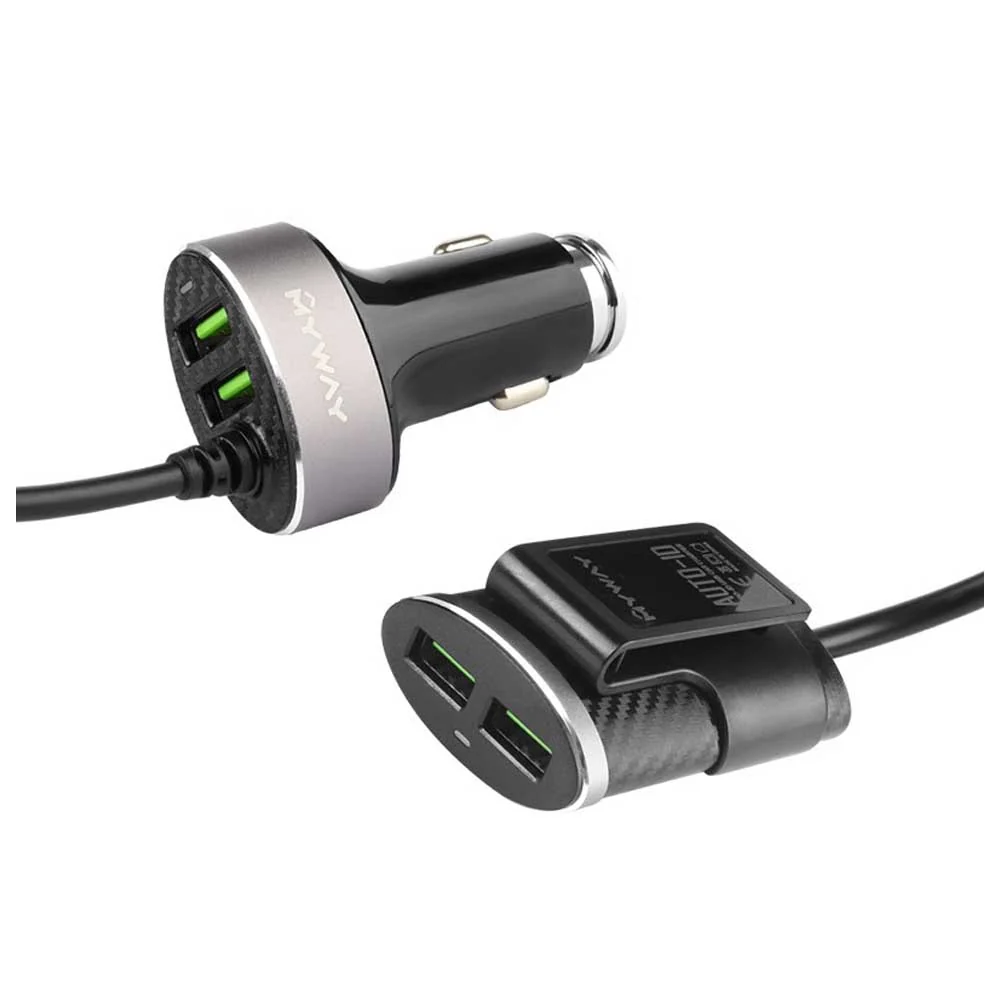 Szivargyújtó USB elosztó 100cm 4xUSB MYWAY