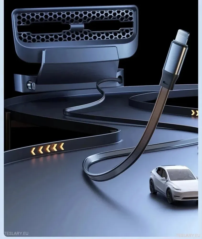 Tesla 3/Y hátsó légszellőztetés USB behúzható kábelekkel