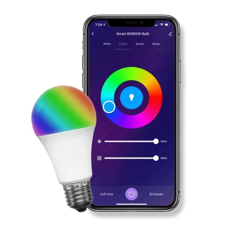 Gosund WB4 Okos LED Izzó E27 Foglalattal - WiFi, RGB Színváltós, Okostelefonról Vezérelhető