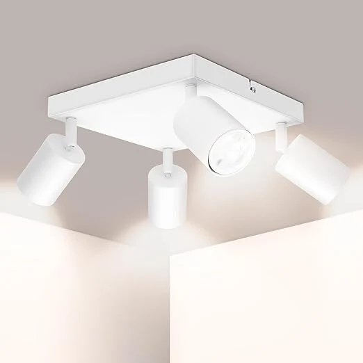 Ketom forgatható, állítható 4‑irányú LED mennyezeti spotlámpa – fehér
