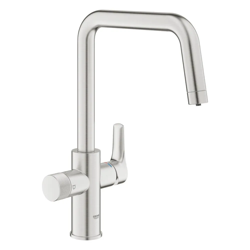 Grohe Blue Pure Eurosmart U-kifolyós vízszűrős csaptelep, szín: SuperSteel (30583DC0)