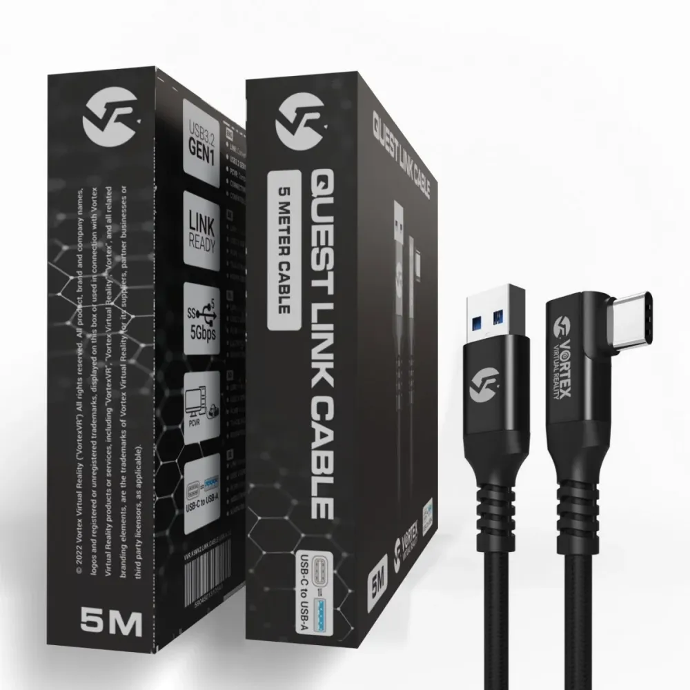 5 méteres kábel VortexVR USB- és Meta Quest Link között | Quest 3S Quest 3 Quest 2
