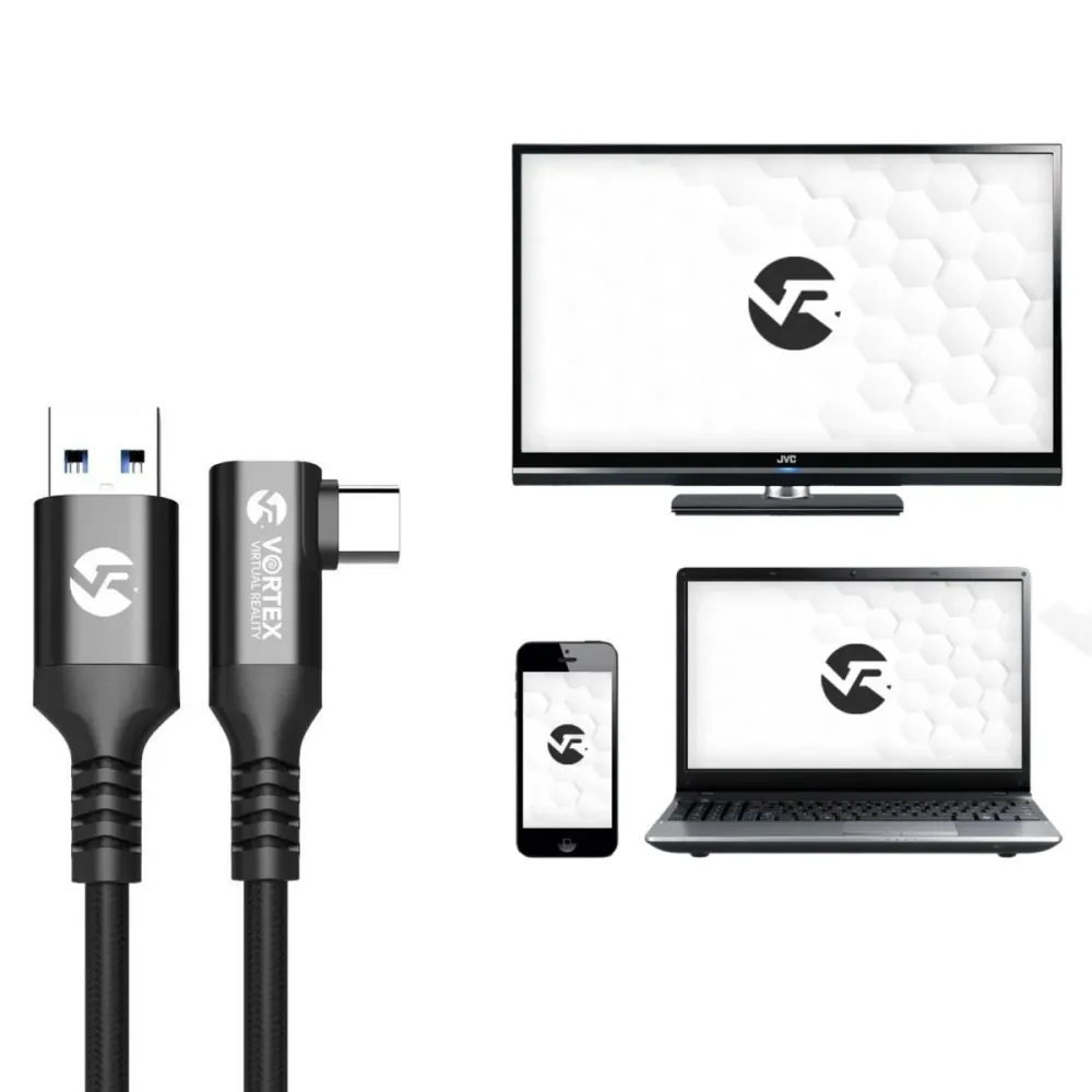 5 méteres kábel VortexVR USB- és Meta Quest Link között | Quest 3S Quest 3 Quest 2