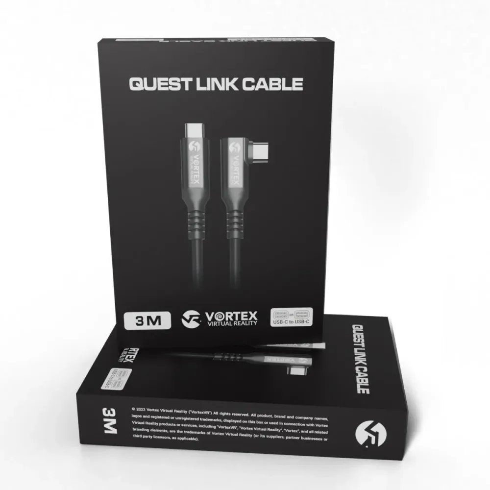 3 méteres kábel VortexVR USB-C és Meta Quest Link között | Quest 3S Quest 3 Quest 2 felé