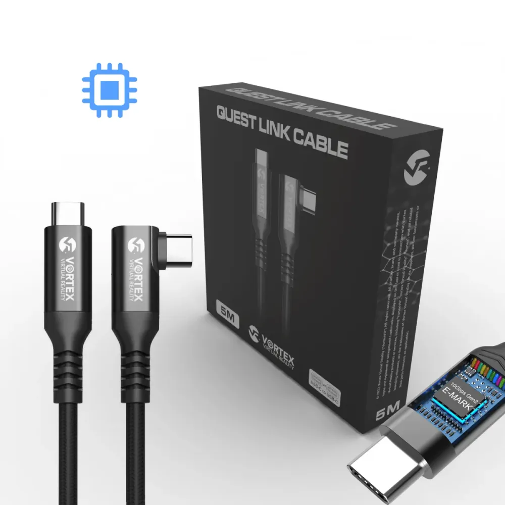 VortexVR kábel 5m 10 GBPS PD100W (Fast charging) USB-C META QUEST LINK / OCULUS LINK-hez