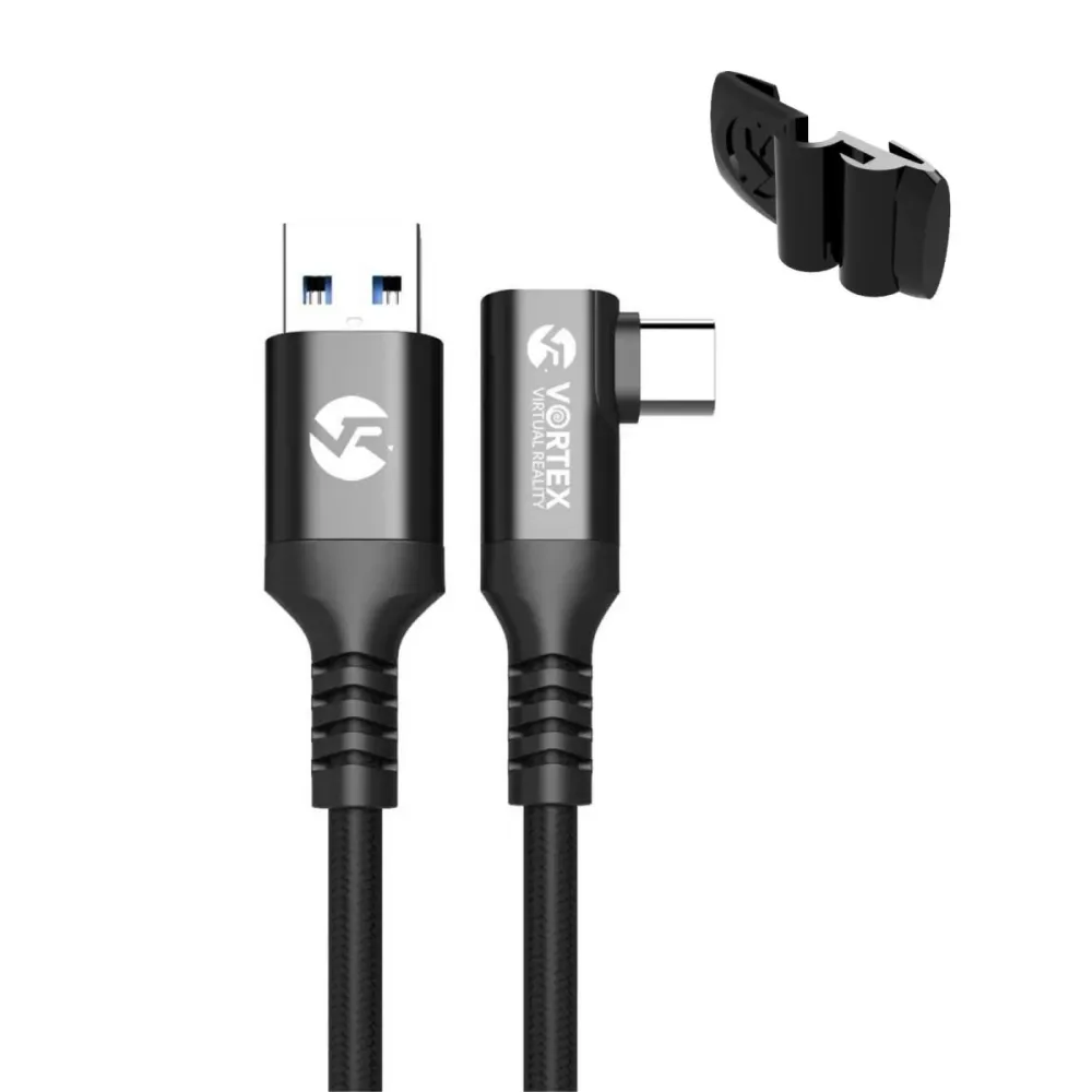 VortexVR kábel 3m + rögzítő | USB- | Quest 3 Quest 3S Quest 2 számára