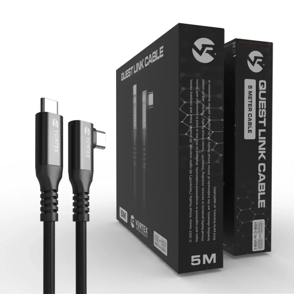 VortexVR kábel 5m + rögzítő | USB-C | Quest 3 Quest 3S Quest 2