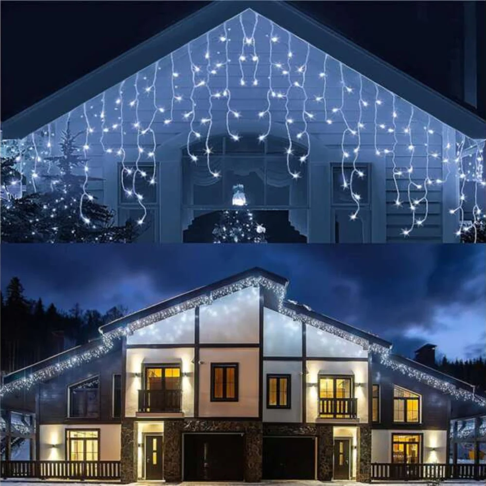 Jégcsap LED Fényfüzér 8,5 m – 180 LED, Ünnepi Kültéri/Beltéri Dekor