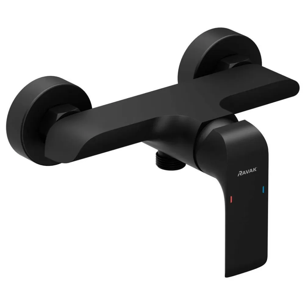 Ravak Flat Black zuhany csaptelep, fali, fekete FL 032.20 (X070177)