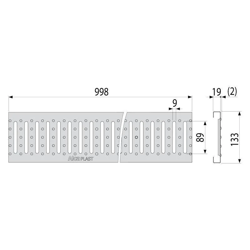 Alcaplast kültéri folyókarács (AVZ-R102)