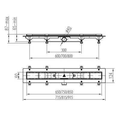 Mofém Linear zuhanyfolyóka MLP-650 KF ( 501-0002-00 )