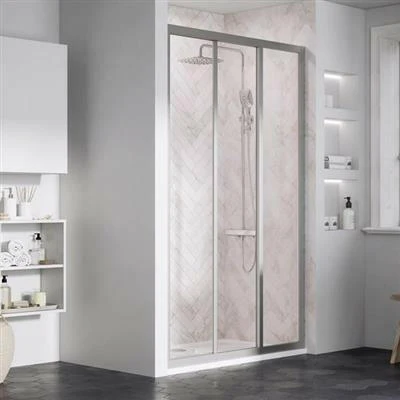 ASDP3-100 zuhanyajtó szatén+ Transparent üveg 198 cm (00VA0UR2Z1)