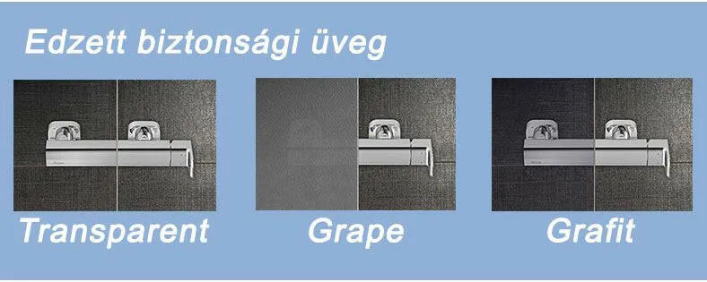Ravak BLPS 80 fix oldalfal krómhatású + grape ( 9BH40C00ZG )