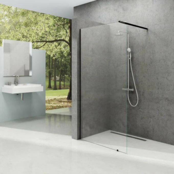 Ravak Walk Wall-80 v.200, black+Transparent