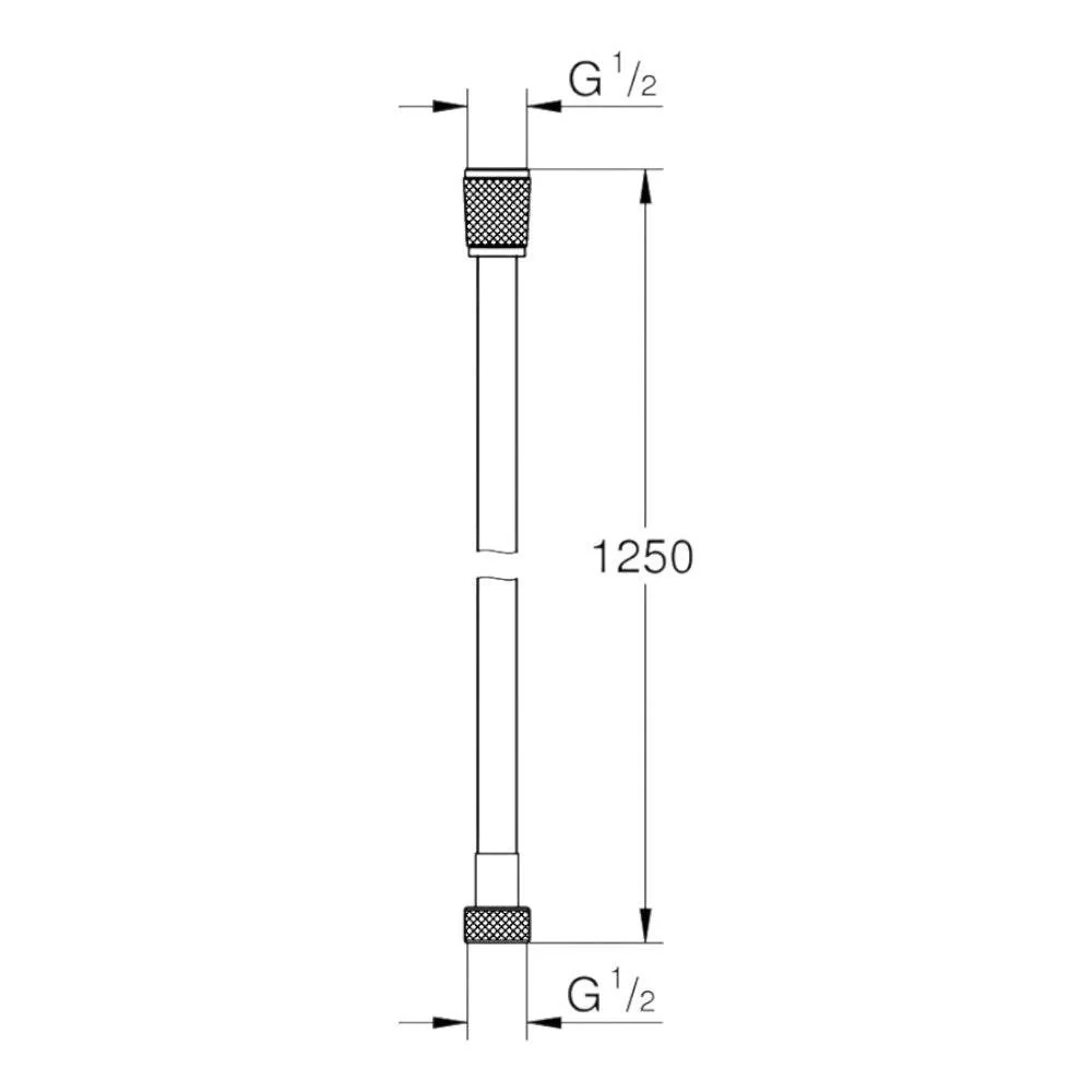 Grohe Silverflex zuhanygégecső 1250mm, matt arany (28362DA1)