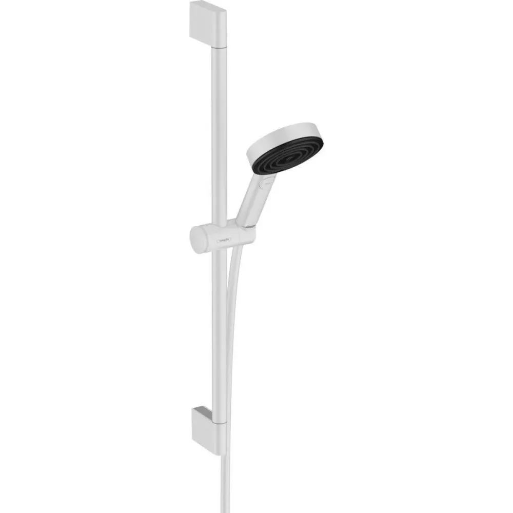 Hansgrohe Pulsify Select Zuhanyszett 105, 3 jet RelAXORation EcoSmart, 65 cm zuhanyrúd, matt fehér