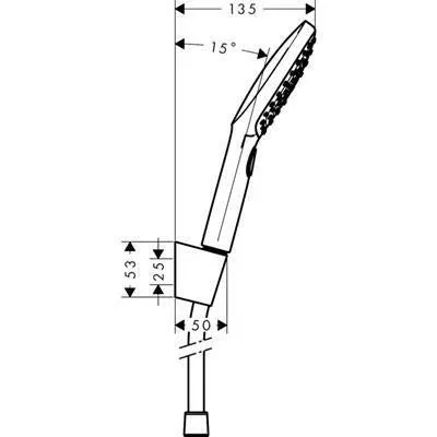 Hansgrohe Raindance Select E 120 Porter szett 1,60 m króm (26720000)