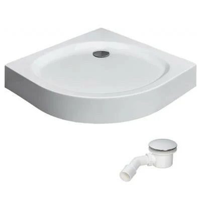 Radaway Patmos zuhanytálca 80x80 cm akril, lábbal, levehető előlappal, ST90 szifonnal 4S88155-03